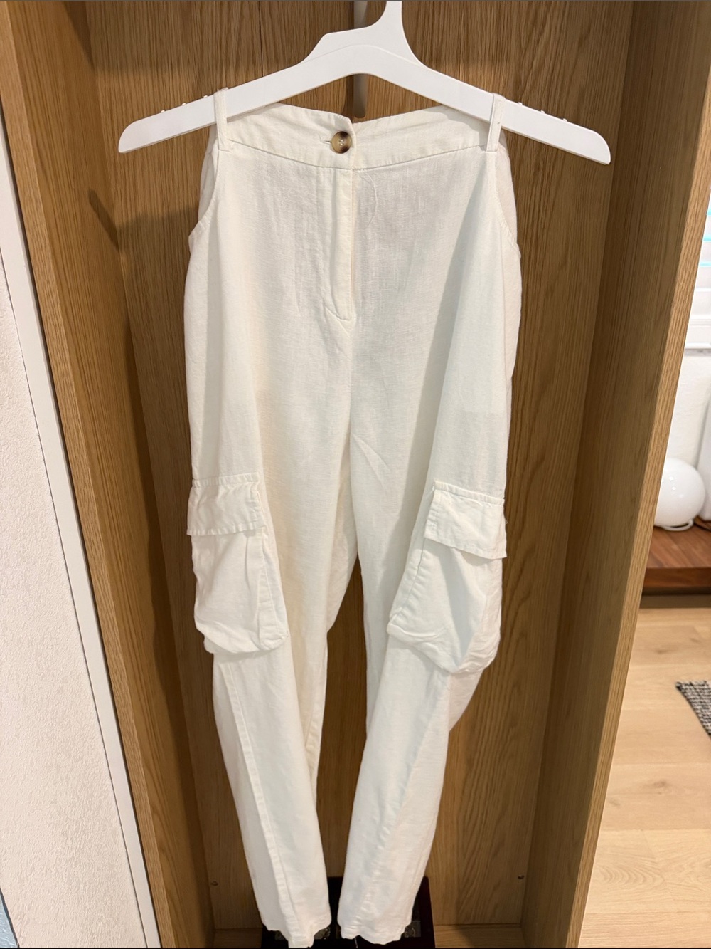 REVOLVE Linen Wide-Leg Cargo Pants